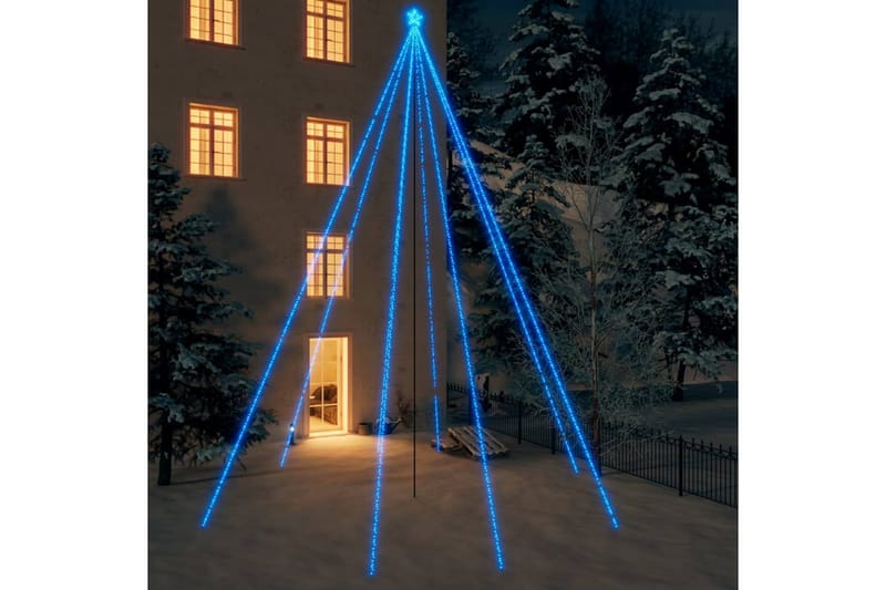 Julgransbelysning inomhus/utomhus 1300 LEDs blå 8 m - Blå - Plastgran