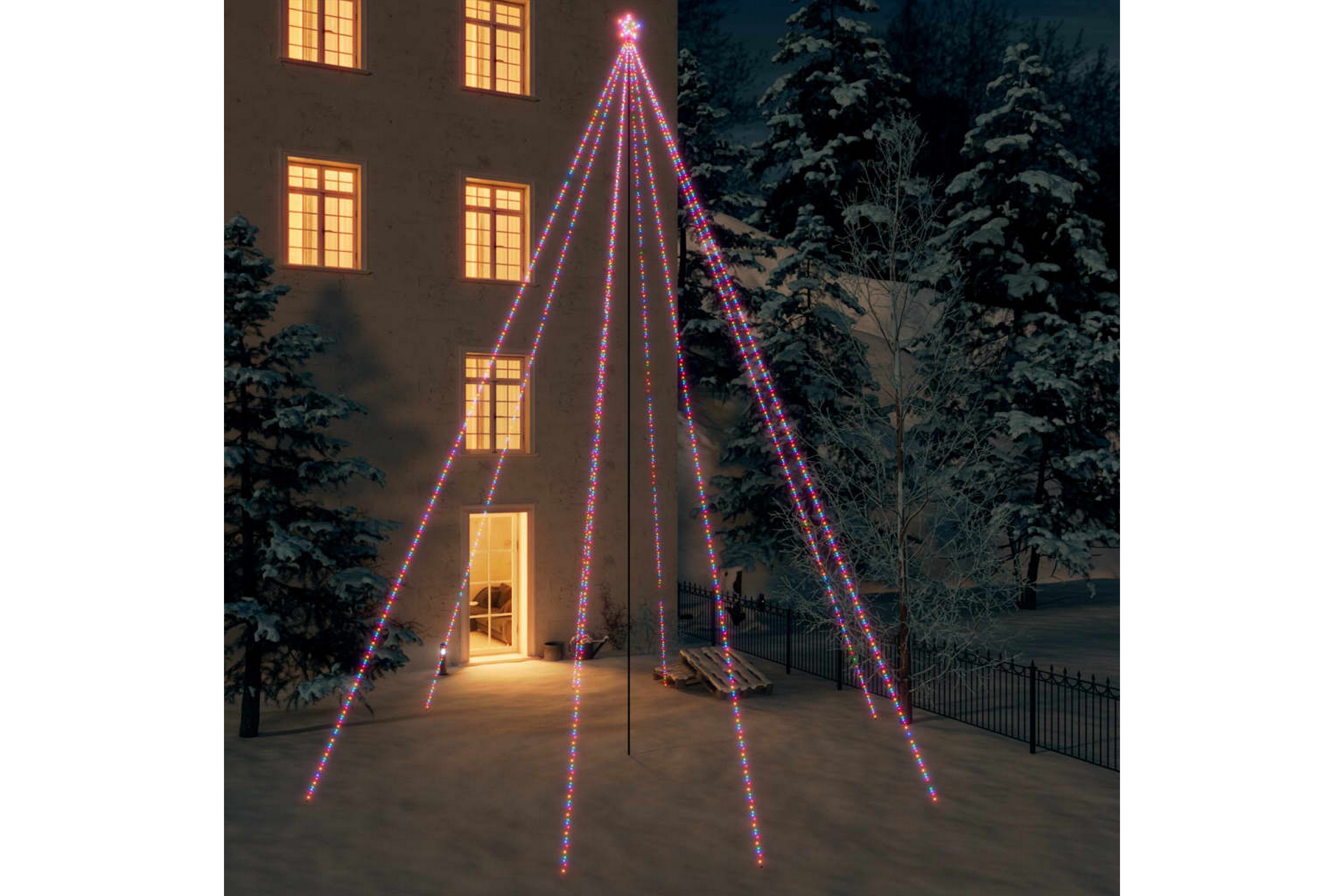 Julgransbelysning inomhus/utomhus 1300 LEDs färgglad 8 m - Flerfärgad