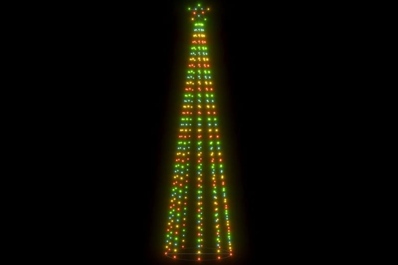 Julgranskon 400 färgglada LEDs 100x360 cm - Flerfärgad - Plastgran