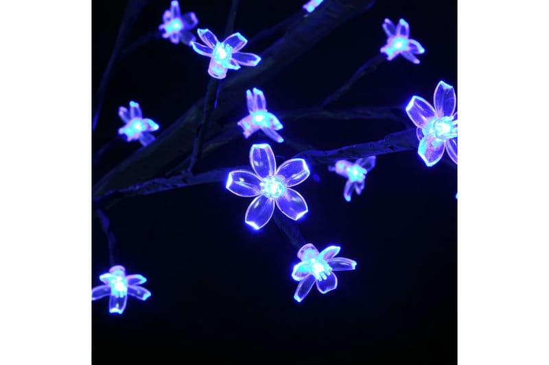 Plastgran 600 LED körsbärsblommor blått ljus 300 cm - Svart - Plastgran