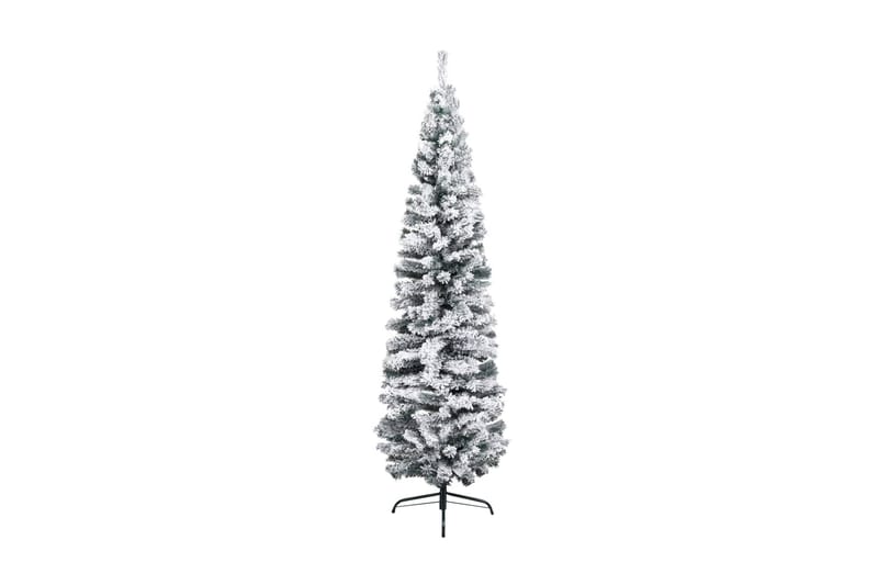 Smal plastgran med snö grön 210 cm PVC - Plastgran