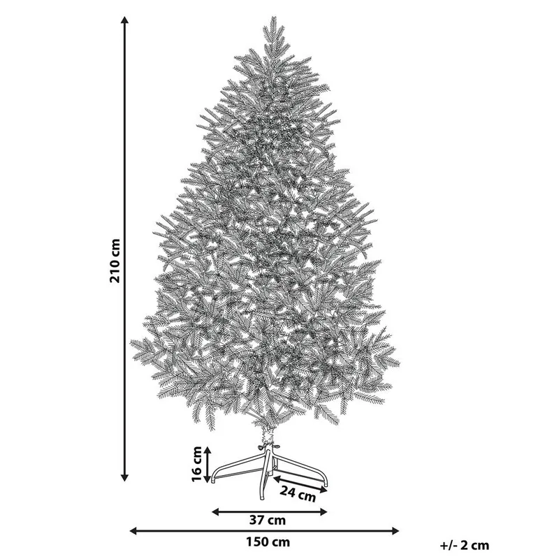Konstgjord Snöig Julgran Bassie - 150x150x210 cm - Inredning - Dekoration & inredningsdetaljer - Julpynt & juldekoration - Plastgran