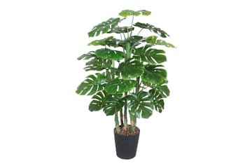Grön Växt Monstera H120 cm 5 Grenar Svart Kruka - Inredning - Dekoration & inredningsdetaljer - Konstväxt & plastblommor