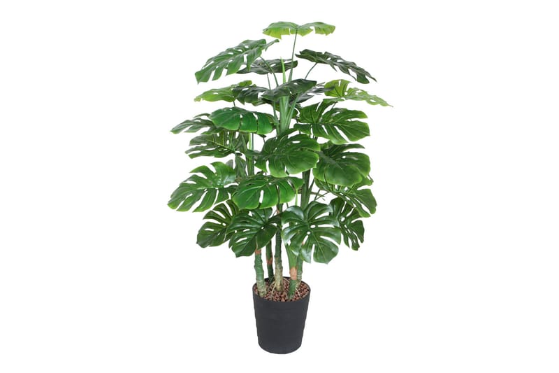 Grön Växt Monstera H120 cm 5 Grenar Svart Kruka - Konstväxt & plastblommor - Blomsterdekoration