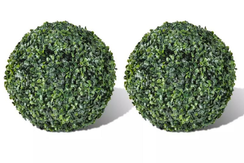 Konstväxt Buxbom 2 st bollar 27 cm - Grön - Konstväxt & plastblommor - Blomsterdekoration
