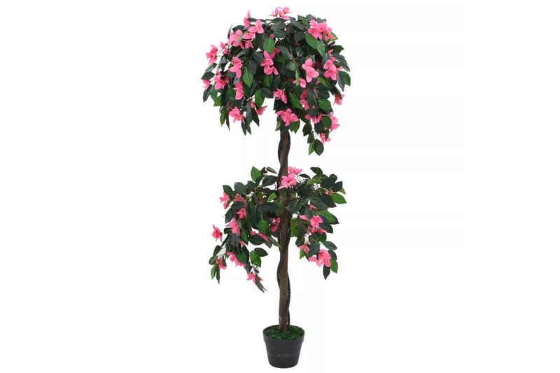 Konstväxt rhododendron med kruka 155 cm grön och rosa - Grön - Konstväxt & plastblommor - Blomsterdekoration