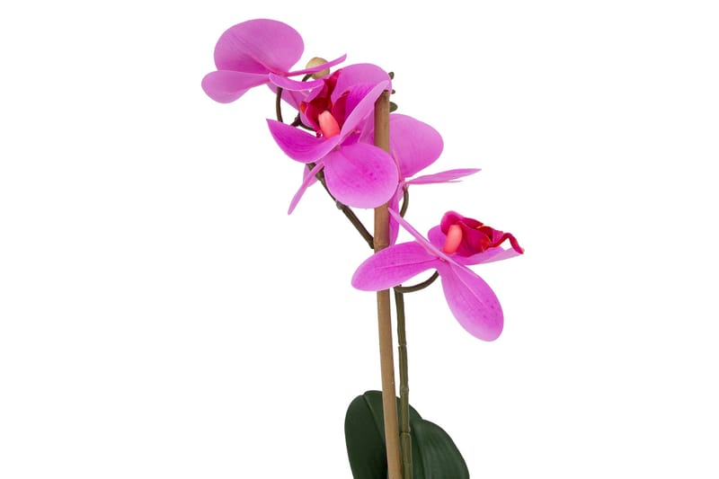 Lila Orkidea 46 cm på Svart Kruka - Konstväxt & plastblommor - Blomsterdekoration