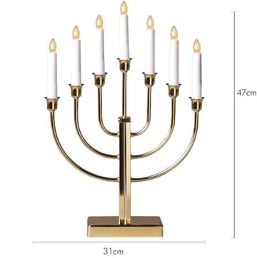 Kristina Adventsljusstake 31 cm - Ljusstake i Metall för Advent - Mässingsguld - Inredning - Dekoration & inredningsdetaljer - Julpynt & juldekoration