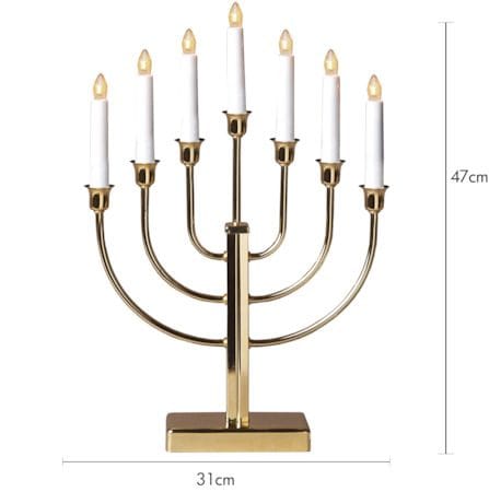 Kristina Adventsljusstake 31 cm - Ljusstake i Metall för Advent - Mässingsguld - Inredning - Dekoration & inredningsdetaljer - Julpynt & juldekoration