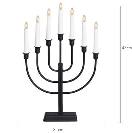 Kristina Adventsljusstake 31 cm - Ljusstake i Metall för Advent - Svart - Inredning - Dekoration & inredningsdetaljer - Julpynt & juldekoration