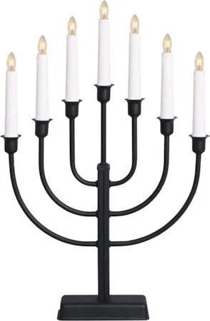 Kristina Adventsljusstake 31 cm - Ljusstake i Metall för Advent, Svart
