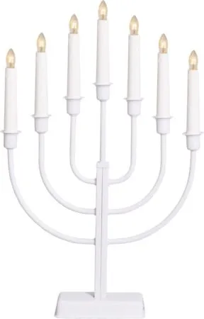 Kristina Adventsljusstake 31 cm - Ljusstake i Metall för Advent - Vit - Inredning - Dekoration & inredningsdetaljer - Julpynt & juldekoration
