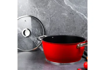 Kruk Skylin Röd / Svart - Mörkröd/Svart - Inredning - Dekoration & inredningsdetaljer - Krukor & ytterkrukor