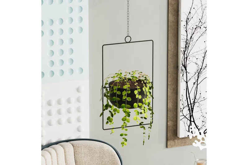 Dekorativ Kruka Jathen Svart - Svart - Inredning - Dekoration & inredningsdetaljer - Krukor & ytterkrukor - Väggkruka