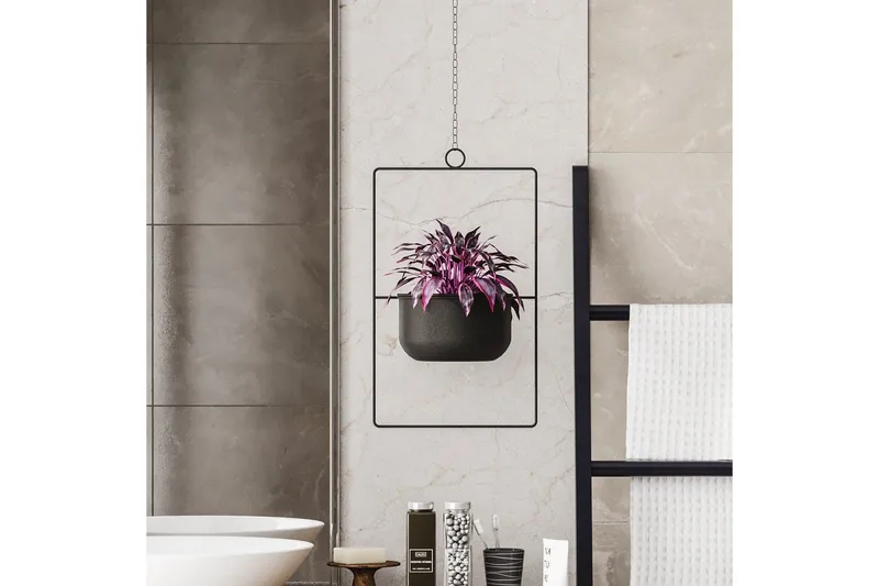 Dekorativ Kruka Jathen Svart - Svart - Inredning - Dekoration & inredningsdetaljer - Krukor & ytterkrukor - Väggkruka