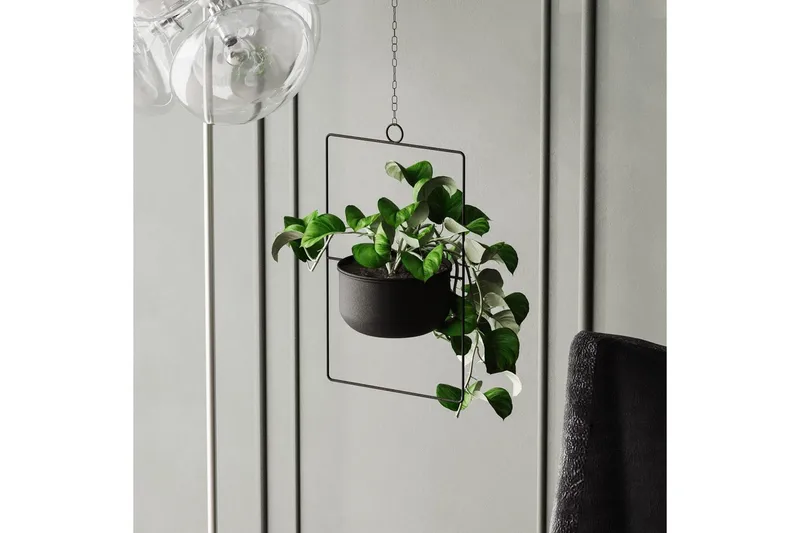 Dekorativ Kruka Jathen Svart - Svart - Inredning - Dekoration & inredningsdetaljer - Krukor & ytterkrukor - Väggkruka