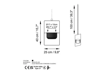 Dekorativ Kruka Jathen Svart - Svart - Inredning - Dekoration & inredningsdetaljer - Krukor & ytterkrukor - Väggkruka