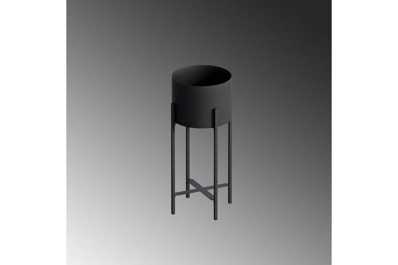 Dekorativ Kruka Mirven Svart 23 x 23 x 48 cm - 23 x 23 x 48 cm - Utemöbler & utemiljö - Balkong & altan - Balkongodling