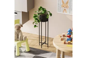 Dekorativ Kruka Mirven Svart 23 x 23 x 78 cm - 23 x 23 x 78 cm - Utemöbler & utemiljö - Balkong & altan - Balkongodling