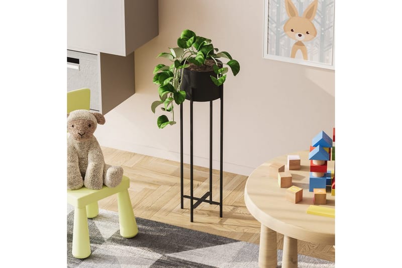 Dekorativ Kruka Mirven Svart 23 x 23 x 78 cm - 23 x 23 x 78 cm - Utemöbler & utemiljö - Balkong & altan - Balkongodling