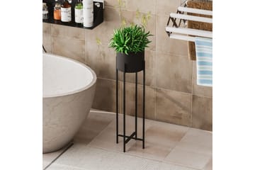 Dekorativ Kruka Mirven Svart 23 x 23 x 78 cm - 23 x 23 x 78 cm - Utemöbler & utemiljö - Balkong & altan - Balkongodling