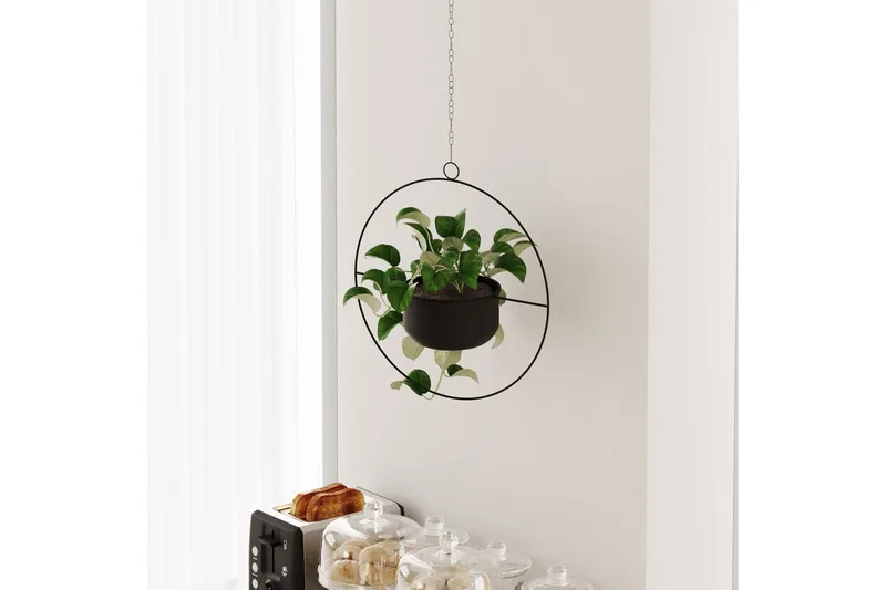 Dekorativ Kruka Velmor Svart - Svart - Inredning - Dekoration & inredningsdetaljer - Krukor & ytterkrukor - Väggkruka