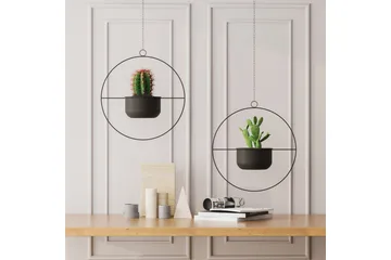 Dekorativ Kruka Velmor Svart - Svart - Inredning - Dekoration & inredningsdetaljer - Krukor & ytterkrukor - Väggkruka