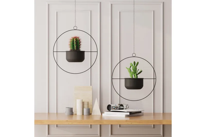 Dekorativ Kruka Velmor Svart - Svart - Inredning - Dekoration & inredningsdetaljer - Krukor & ytterkrukor - Väggkruka