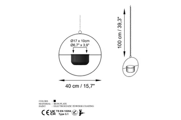 Dekorativ Kruka Velmor Svart - Svart - Inredning - Dekoration & inredningsdetaljer - Krukor & ytterkrukor - Väggkruka