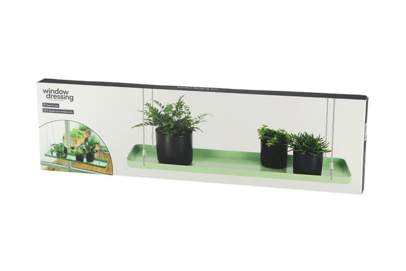 Esschert Design Hängande växtbricka rektangulär grön L - Grön - Ampelkruka