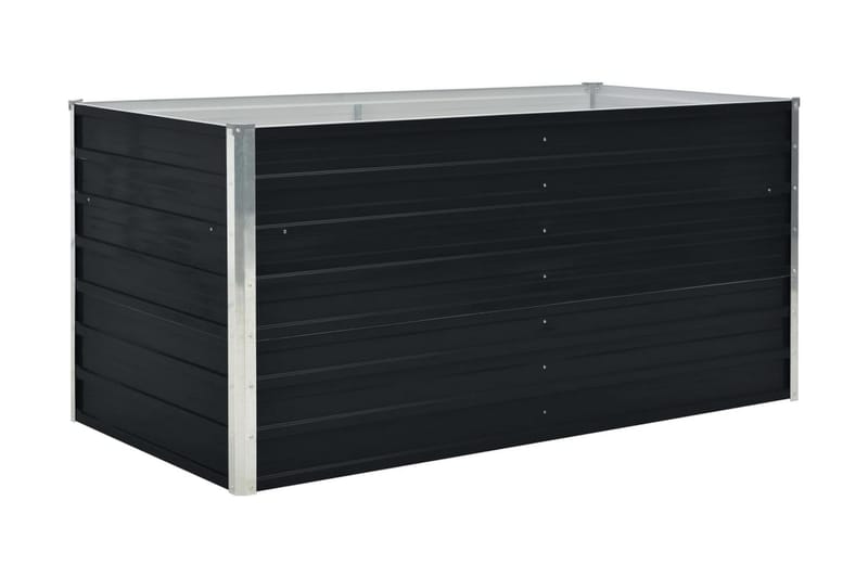 Odlingslåda 160x80x45 cm galvaniserat stål antracit - Grå - Blomlåda & balkonglåda - Utomhuskruka