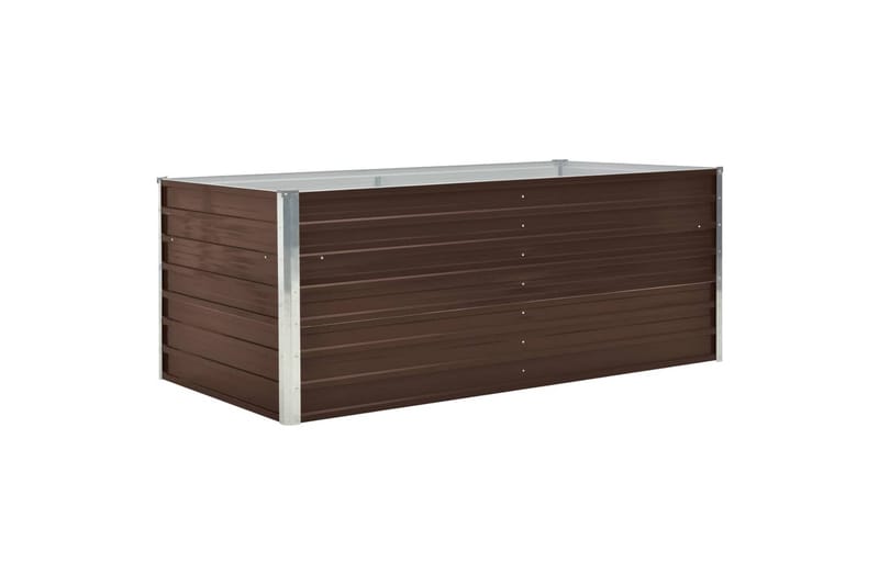 Odlingslåda 160x80x45 cm galvaniserat stål brun - Brun - Blomlåda & balkonglåda - Utomhuskruka