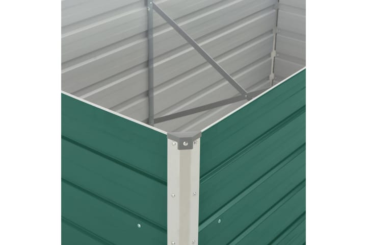 Odlingslåda 160x80x45 cm galvaniserat stål grön - Grön - Blomlåda & balkonglåda - Utomhuskruka