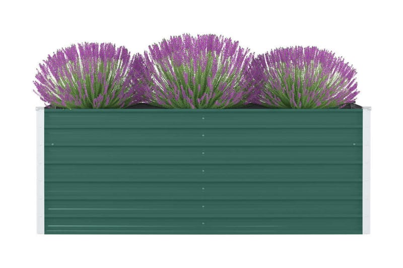 Odlingslåda 160x80x45 cm galvaniserat stål grön - Grön - Blomlåda & balkonglåda - Utomhuskruka