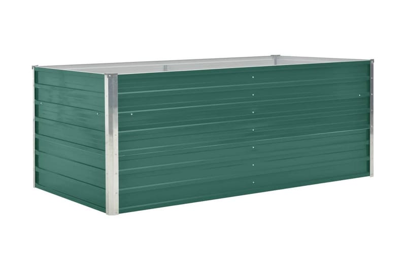 Odlingslåda 160x80x45 cm galvaniserat stål grön - Grön - Utomhuskruka - Blomlåda & balkonglåda