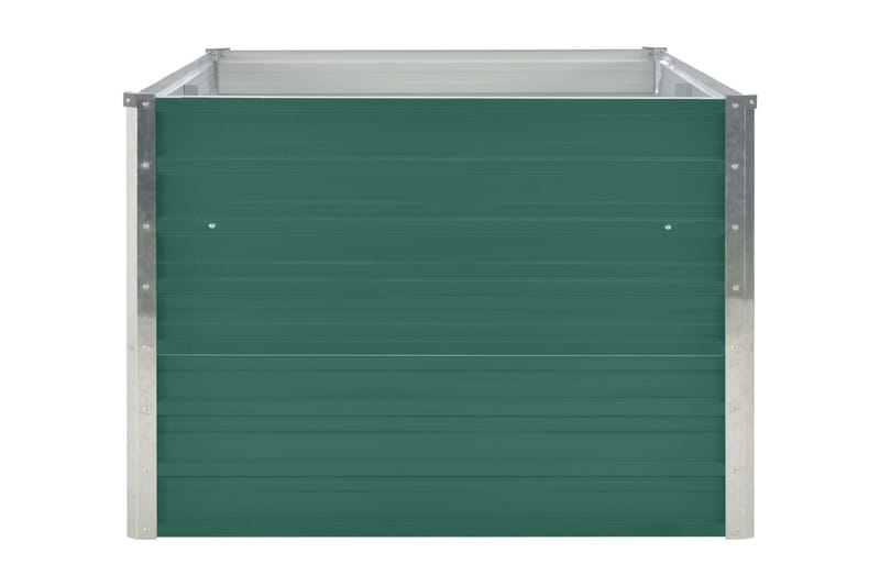 Odlingslåda 160x80x45 cm galvaniserat stål grön - Grön - Utomhuskruka - Blomlåda & balkonglåda