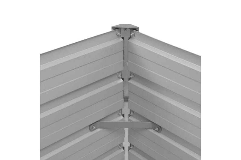 Odlingslåda upphöjd antracit 100x40x77 cm galvaniserat stål - Grå - Utomhuskruka - Blomlåda & balkonglåda