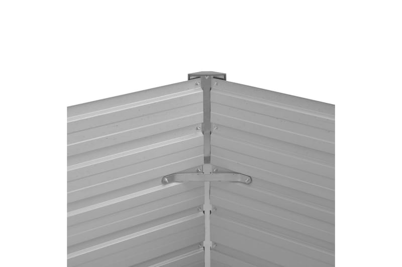 Odlingslåda upphöjd antracit 129x129x77 cm galvaniserat stål - Grå - Utomhuskruka - Blomlåda & balkonglåda