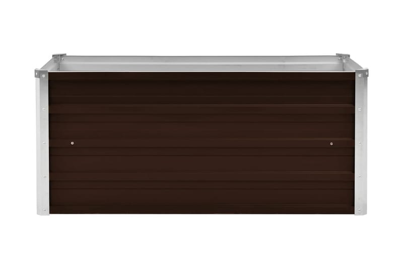 Odlingslåda upphöjd brun 100x40x45 cm galvaniserat stål - Brun - Utomhuskruka - Blomlåda & balkonglåda