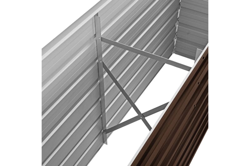 Odlingslåda upphöjd brun 160x40x45 cm galvaniserat stål - Brun - Utomhuskruka - Blomlåda & balkonglåda