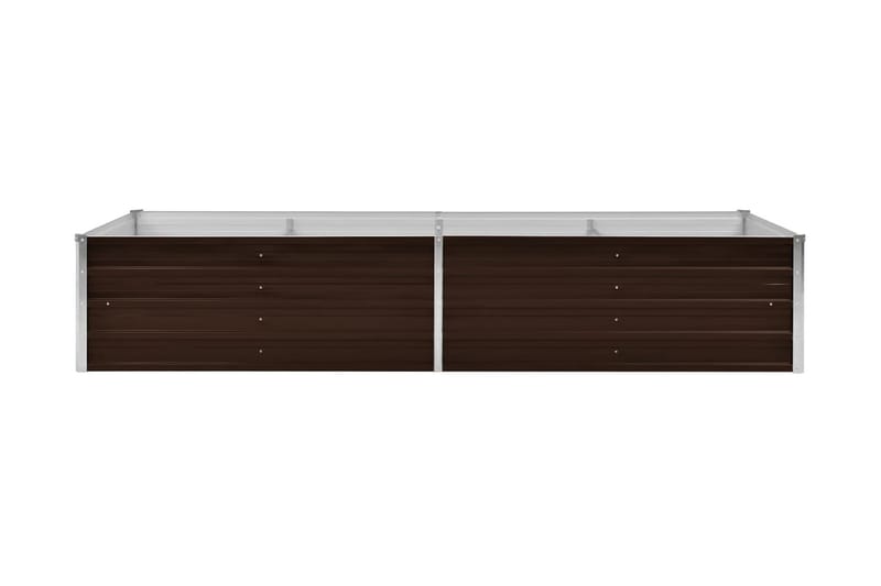 Odlingslåda upphöjd brun 240x80x45 cm galvaniserat stål - Brun - Utomhuskruka - Blomlåda & balkonglåda