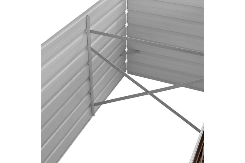 Odlingslåda upphöjd brun 240x80x45 cm galvaniserat stål - Brun - Utomhuskruka - Blomlåda & balkonglåda