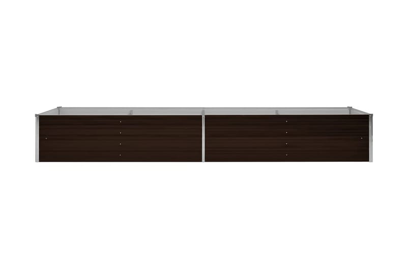 Odlingslåda upphöjd brun 320x80x45 cm galvaniserat stål - Brun - Utomhuskruka - Blomlåda & balkonglåda