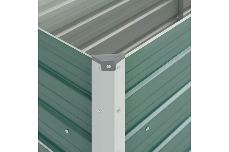 Odlingslåda upphöjd galvaniserat stål 100x40x45 cm grön - Grön - Utomhuskruka - Blomlåda & balkonglåda