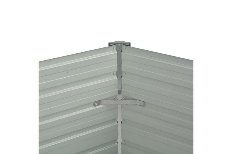 Odlingslåda upphöjd galvaniserat stål 129x129x77 cm grön - Grön - Utomhuskruka - Blomlåda & balkonglåda