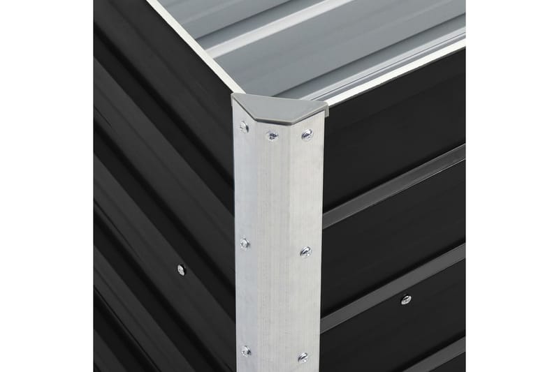 Odlingslåda upphöjd galvaniserat stål 240x40x45 cm antracit - Grå - Utomhuskruka - Blomlåda & balkonglåda