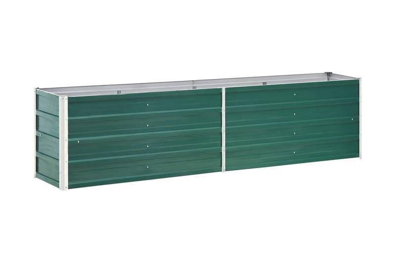 Odlingslåda upphöjd galvaniserat stål 240x40x45 cm grön - Grön - Blomlåda & balkonglåda - Utomhuskruka