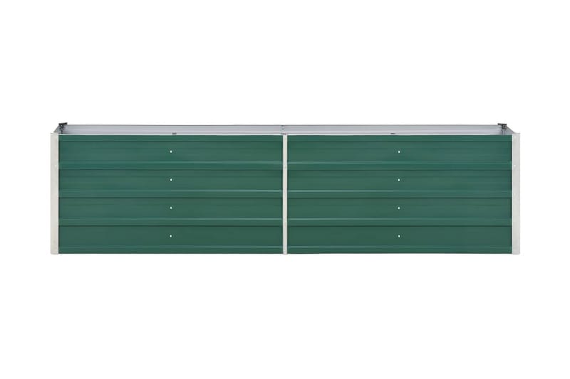Odlingslåda upphöjd galvaniserat stål 240x40x45 cm grön - Grön - Utomhuskruka - Blomlåda & balkonglåda