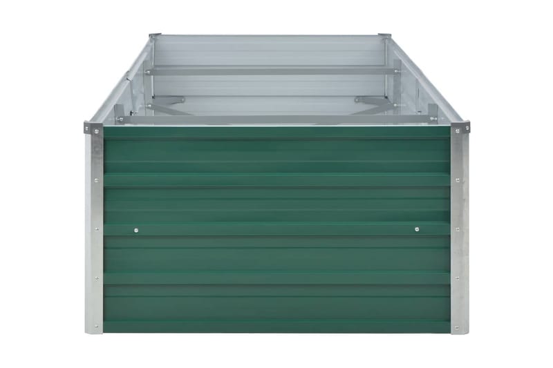 Odlingslåda upphöjd galvaniserat stål 240x80x45 cm grön - Grön - Utomhuskruka - Blomlåda & balkonglåda