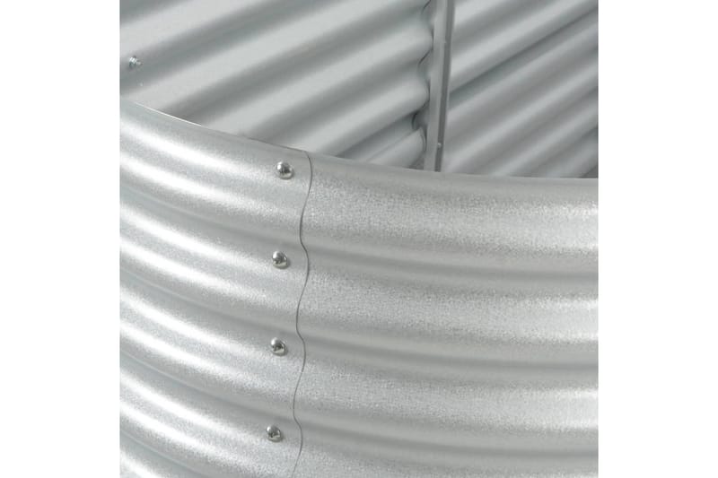 Odlingslåda upphöjd galvaniserat stål 240x80x81 cm silver - Silver - Blomlåda & balkonglåda - Utomhuskruka